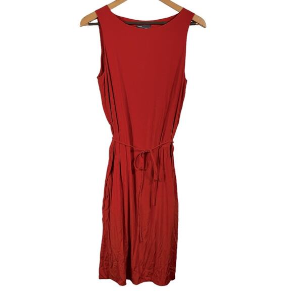 Vince Silk Blend Orange Mini Dress Size Small - Picture 1 of 10